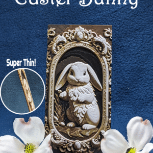 3D Effect Easter Bunny Bookmark - HueForge Style Bunny Rabbit- Realistic Textured Illusion - Ultra-Thin 3D Printed Book Accessory